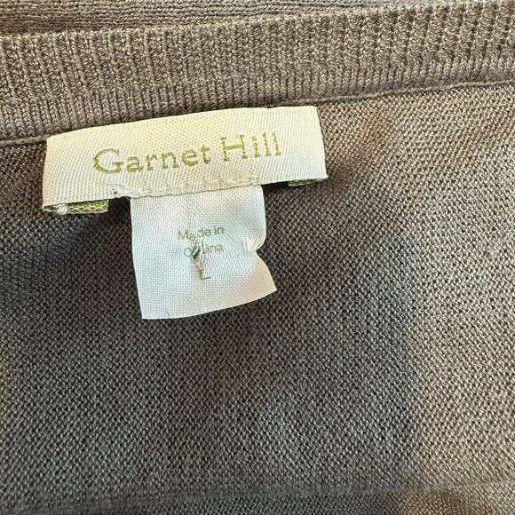 Garnet Hill Sweater Top Women’s LG Gray Silk Blend Lagenlook Oversized Dolman - Picture 5 of 11